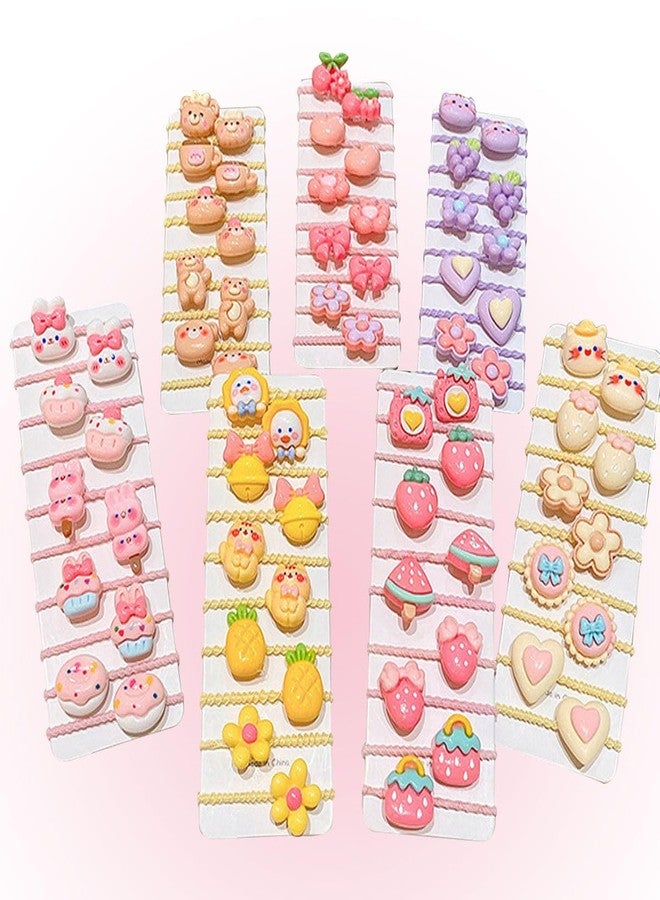 Ewandastore Ewanda store 60 Pcs Cute Baby Elastic Hair Ties with Rubber Band Hair Rope Hair Accessories for Toddlers Baby Girls Infants Kids Children - Image 3