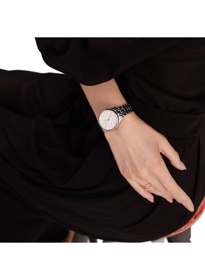 FIYTA Classic Series Automatic Mechanical Calendar Women'S Watch White Dial Steel Strap Elegant And Versatile Holiday Gift - Image 2