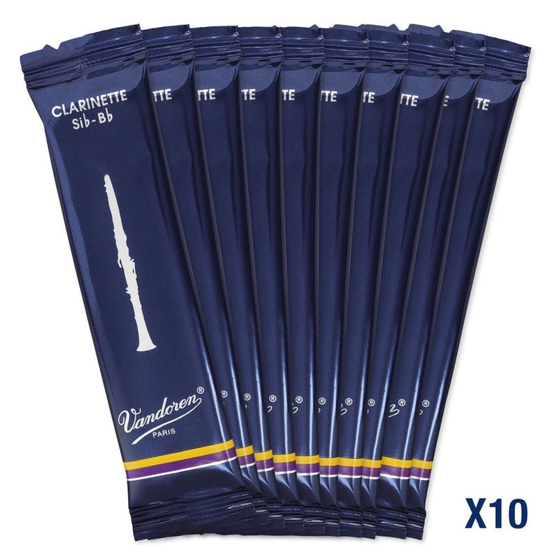 Vandoren CR102 Bb Clarinet Traditional Reeds Strength 2; Box of 10 - Image 3