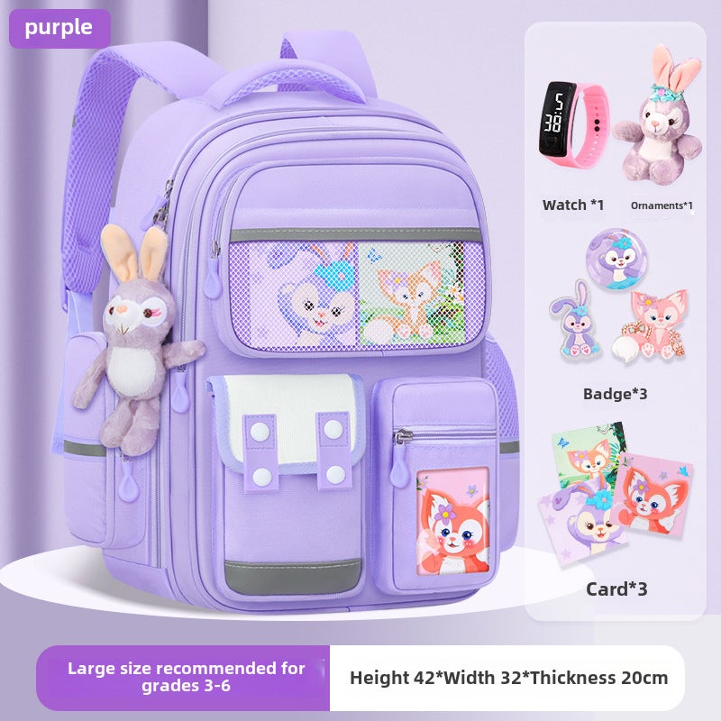 Kids 2023 Ergonomic Spine Care BackpackLarge dream purple [send ornaments + badges + cards + watches] Large dream purple [send ornaments + badges + cards + watches] 