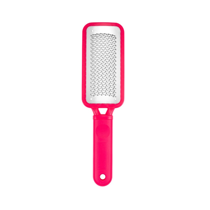Stainless Steel Foot File - Adjustable Ergonomic Grip - Easy To Clean Pedicure Tool for Callus Removal - Rosy - Image 1