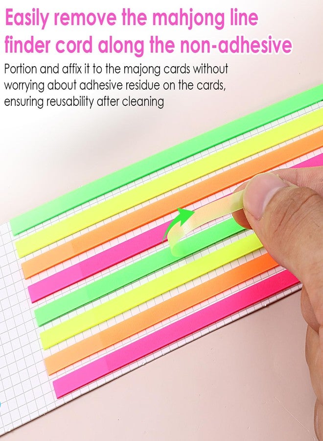 Nogeqi 640 Pcs Mahjong Line Finder, Mahjong Card Line Reader Highlighter Strips, No Residue Writable, Transparent Sticky Notes for Players Beginner Rule Reader, Strategy Assistant - Image 5