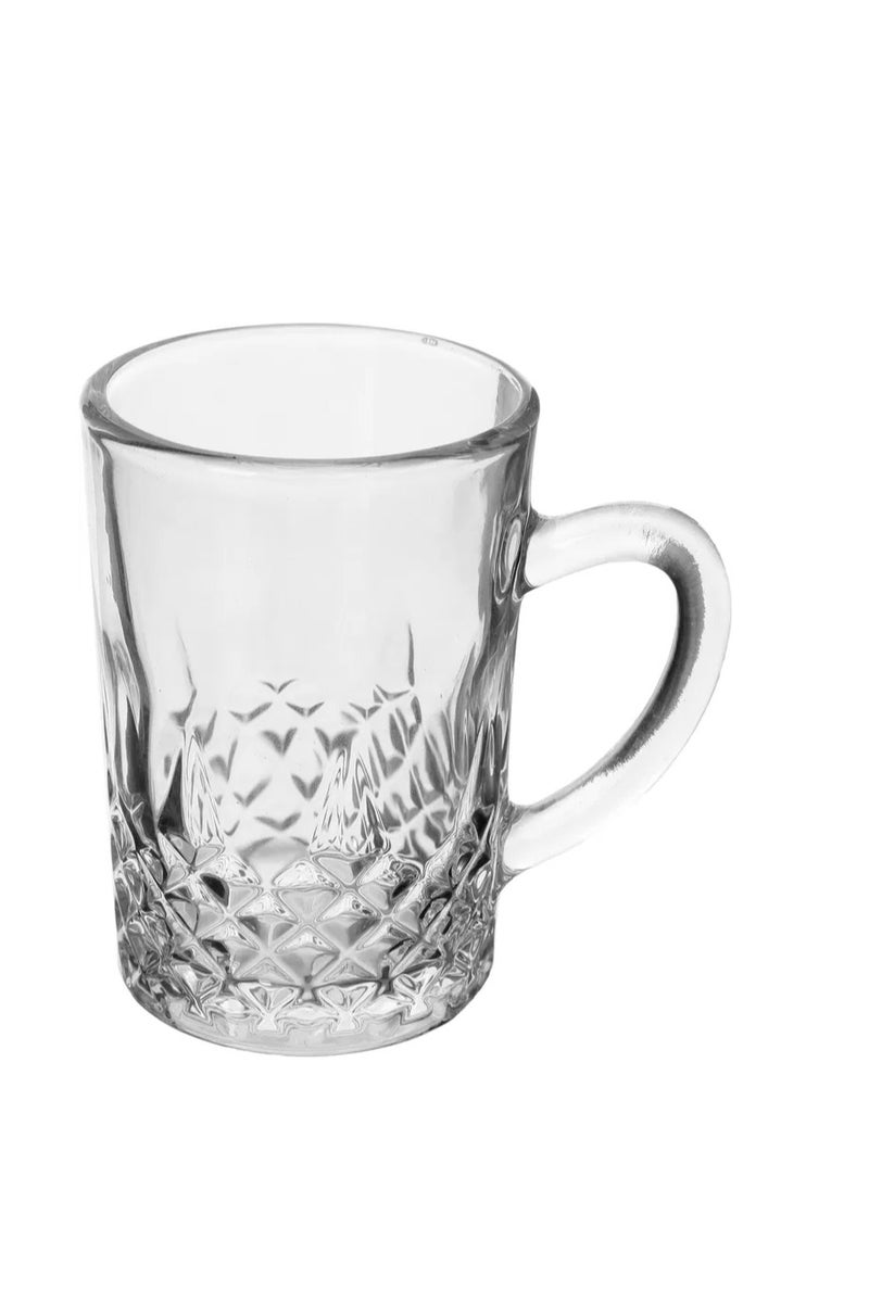 السيف غاليري طقم تقديم بيالات شاي زجاج السيف غاليري، 6 قطع - شفاف - Image 2