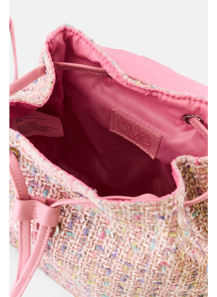Miss Gwen's OMG Kids Girl Butterfly Tweed Mini Backpack, Pink  - Image 2