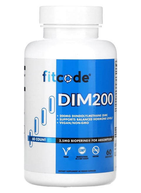 DIM200 Diindolylmethane (DIM) 200 mg 60 Veggie Capsules