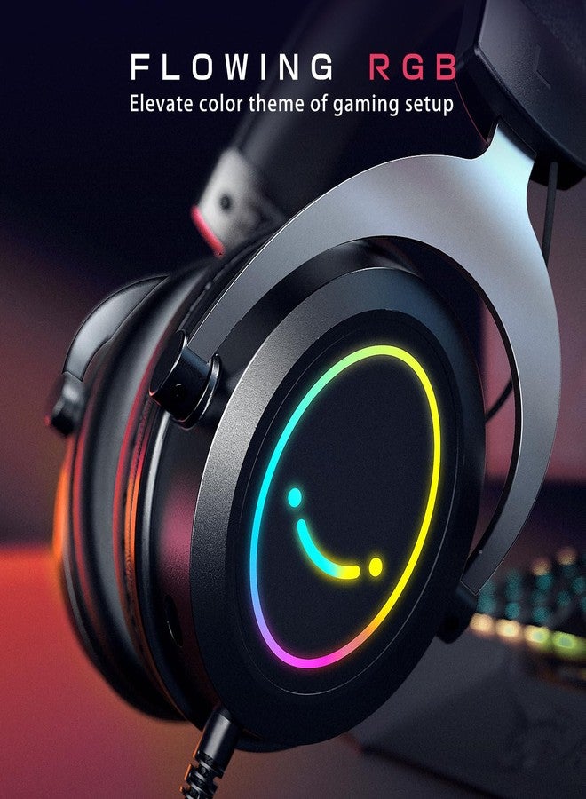 FIFINE RGB Gaming Headsets,Comfortable Over-Ear Headphones with Microphone,Wired Audio Jack Connection,Leather Passive-Noise-Cancelling Earcups,for PC PS4 PS5 Xbox Gamer Ampligame H3 - Image 5