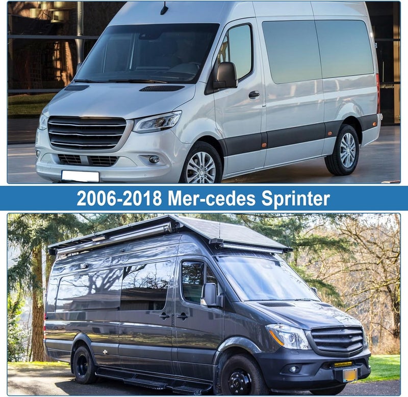 JOJOCY Thickened Windscreen Cover for Mercedes Sprinter 2006-2018 - Silver Wrap Windshield Cover with Anti Frost and Sun Protection - Image 2