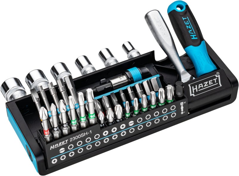 HAZET Smartholder Tool Holder 2300SH-1 I 39-Piece Tool Bit Set, Drive: Hexagon 6.3 (1/4 Inch), Square 6.0.12 in (1/4 Inch) I Practical Tool Set Extremely Handy and Compact - Image 3
