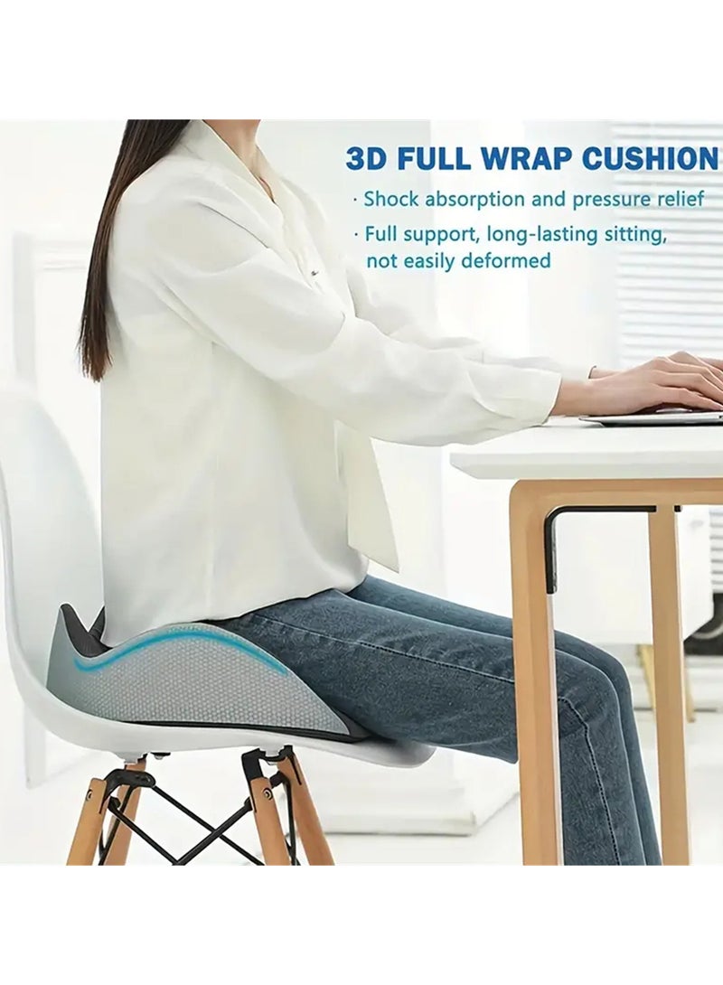 EzzySo Memory Foam Seat Cushion For Office Chair Home Chair Car Seat Airplane Wheelchair Pain Relief Coccyx Cushion Enhanced Seat Memory Foam Cushion Pad Relieve Hemorrhoid Pain - Image 5