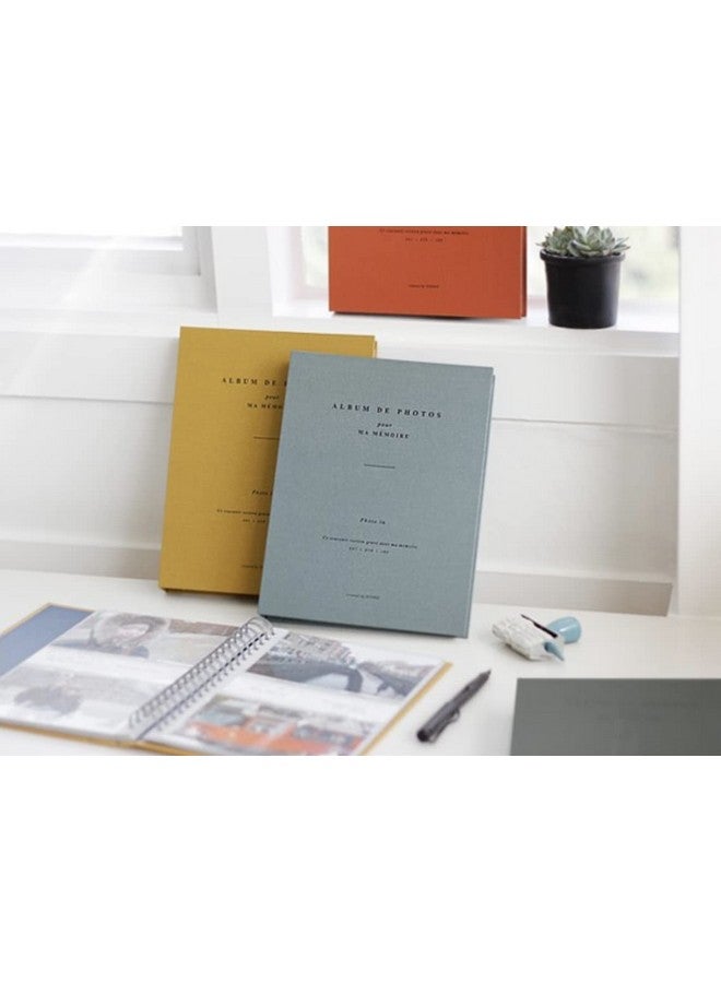 dalgaru Aesthetic Simple Lovely Korean Hard Cover 4 x 6 in Photo Album Book for couples, family, baby, wedding - holds 100 photos includes 50 double sided memo slips/spiral bound (Honey) - Image 5