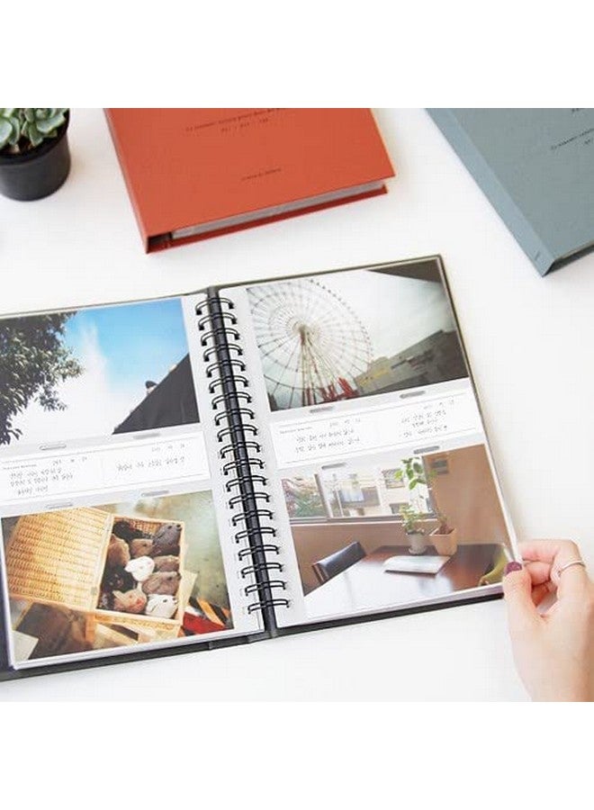 dalgaru Aesthetic Simple Lovely Korean Hard Cover 4 x 6 in Photo Album Book for couples, family, baby, wedding - holds 100 photos includes 50 double sided memo slips/spiral bound (Honey) - Image 4