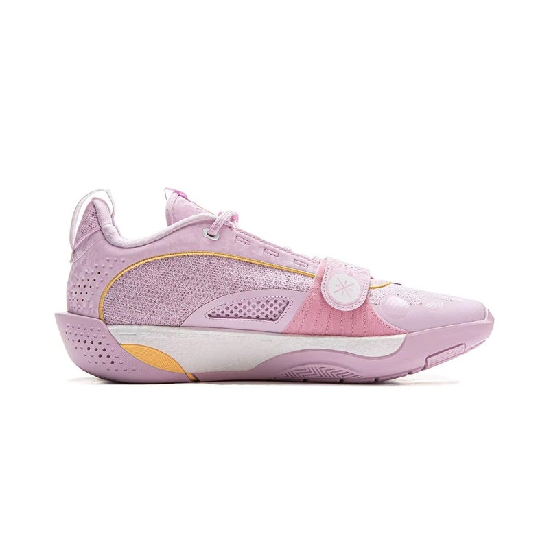 Li-Ning أحذية كرة السلة للرجال LI-NING ويد أول سيتي 13 إنكور خفيفة الوزن عالية الارتداد أحذية مباراة احترافية لون لوتس بود الوردي مقاس 9.5 أمريكي - Image 3