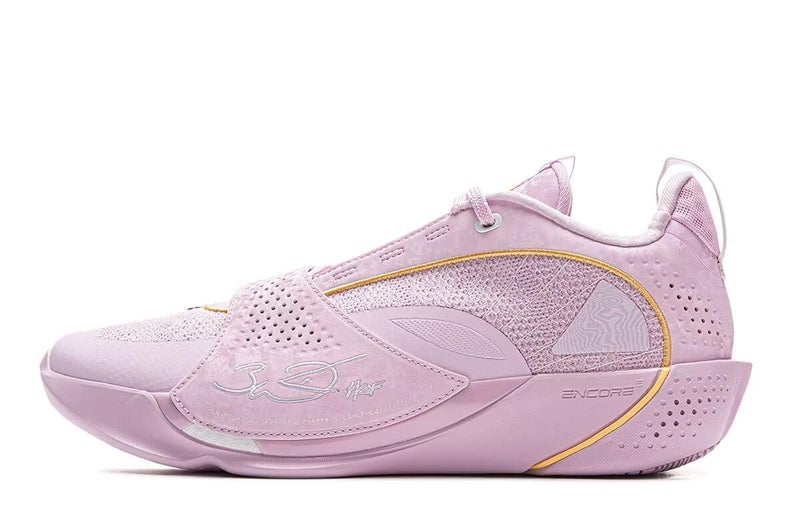 Li-Ning أحذية كرة السلة للرجال LI-NING ويد أول سيتي 13 إنكور خفيفة الوزن عالية الارتداد أحذية مباراة احترافية لون لوتس بود الوردي مقاس 9.5 أمريكي - Image 1