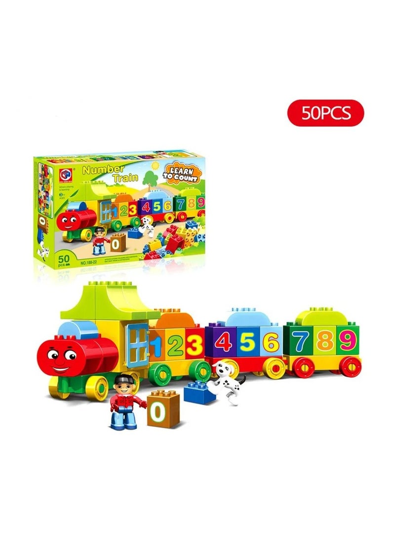 Educational Train Number Blocks for Learning Mathematics Train Building Blocks for Early Child Brain Development Game Play Set Toy for Kids