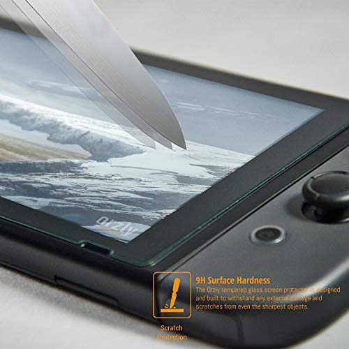 Orzly Glass Screen Protectors Compatible with Nintendo Switch - Premium Tempered Glass Screen Protector Twin Pack [2X Screen Guards - 0.24mm] for 6.2 Inch Tablet Screen on Nintendo Switch Console - Image 2
