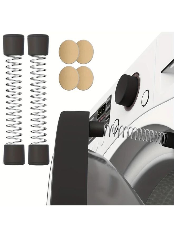 2 Pack Black Heavy Duty Washing Machine Door Stopper With Magnetic Anti Slam Lock - Image 1