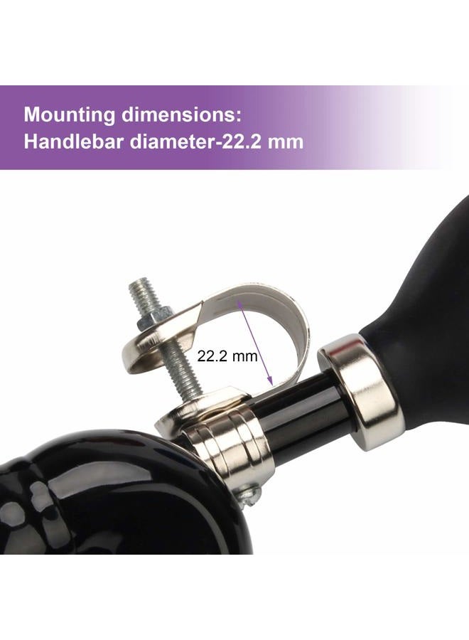 Coolrunner Bugle Horn, Retro Clown Siren, Kids Bike Hooter, Classic Vintage Metal Twist Loudspeaker Snail Air Horn for Vehicles Bicycles Golf Cart (Black) - Image 2