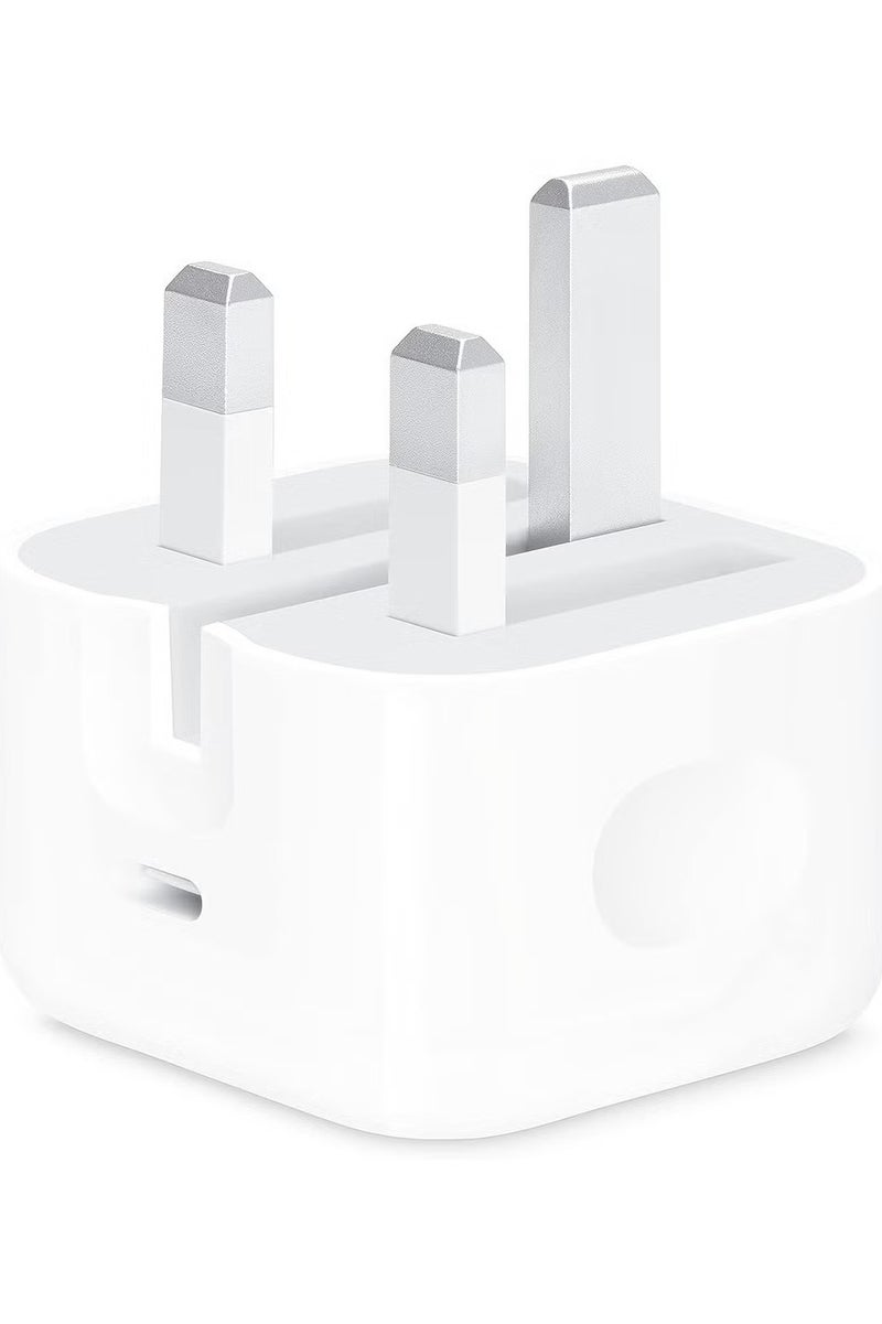 Trendify 20W USB-C Fast Charger for iPhone – 3-Pin Wall Power Adapter Compatible with iPhone 15, 14, 14 Pro, 14 Pro Max, 13, 12, 11, SE 2020, XR, XS Max, X & iPad – White USB-C Wall Charger Plug  - Image 1