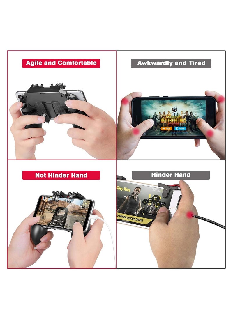 Memo - AK66 Six Finger Mobile Game Controller Fire Key Button For PUBG - Wireless - Image 1