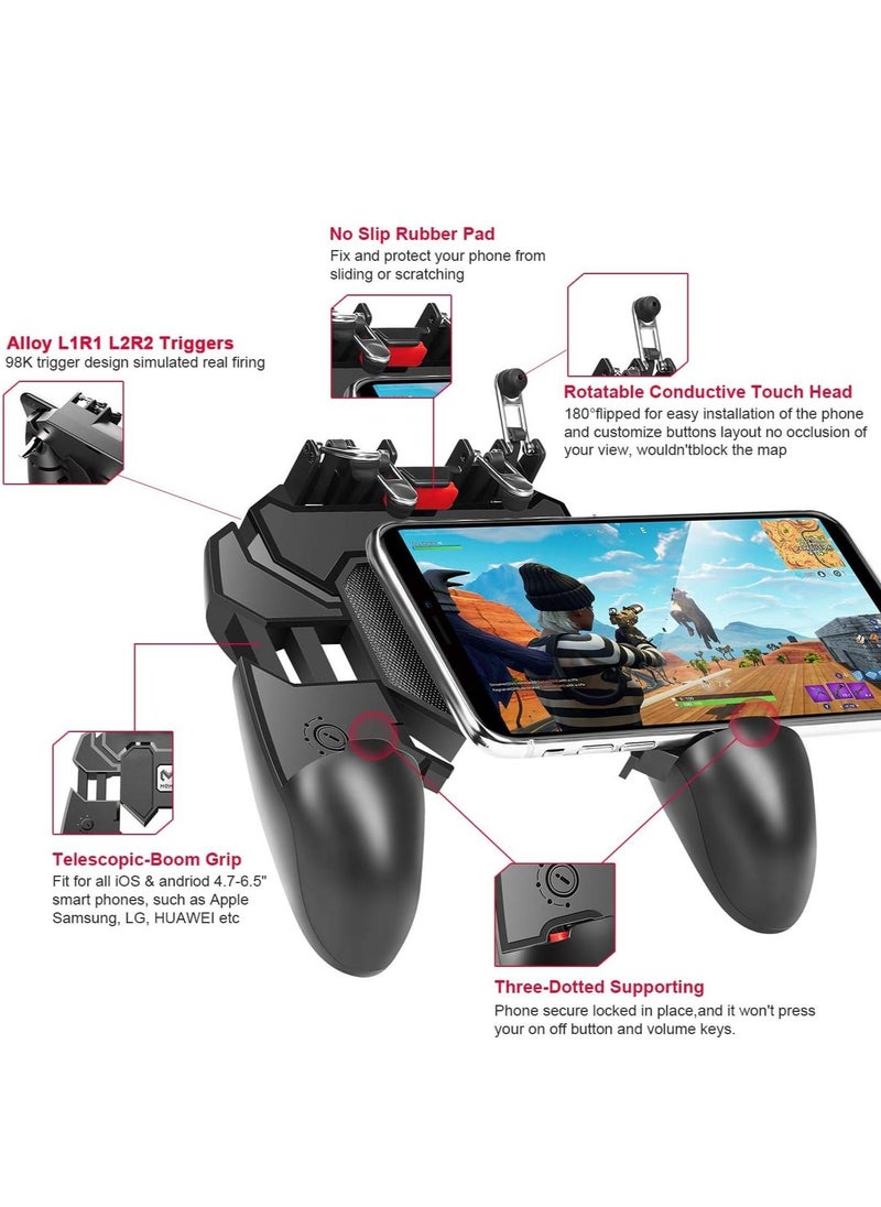 Memo - AK66 Six Finger Mobile Game Controller Fire Key Button For PUBG - Wireless - Image 1