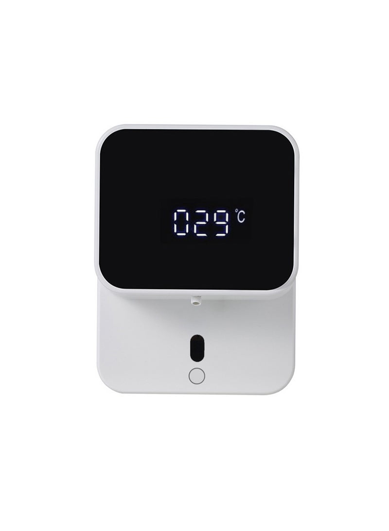 Wall Mounted Automatic Soap Dispenser, Rechargeable Contactless, With Temperature Sensing, Refillable Sensor Dispenser, Suitable For Kitchen, Bathroom, Hotel, Shopping Mall - Image 1