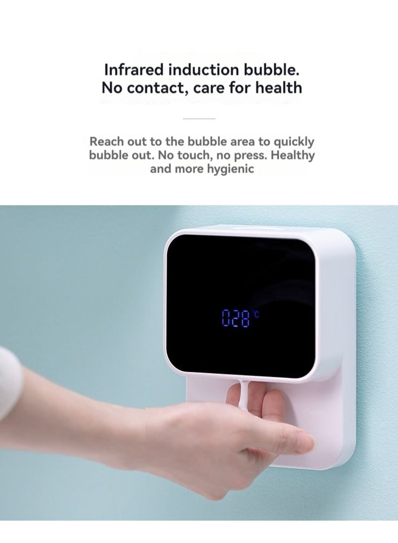 Wall Mounted Automatic Soap Dispenser, Rechargeable Contactless, With Temperature Sensing, Refillable Sensor Dispenser, Suitable For Kitchen, Bathroom, Hotel, Shopping Mall - Image 4