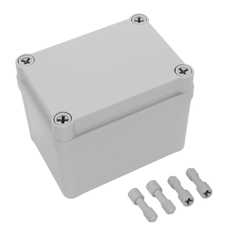 LeMotech Junction Box IP67 Waterproof Dustproof ABS Plastic Project Box for Electrical Outdoor Enclosure Gray 4.3 x 3.1 x 3.3 inch (110 x 80 x 85 mm) - Image 1