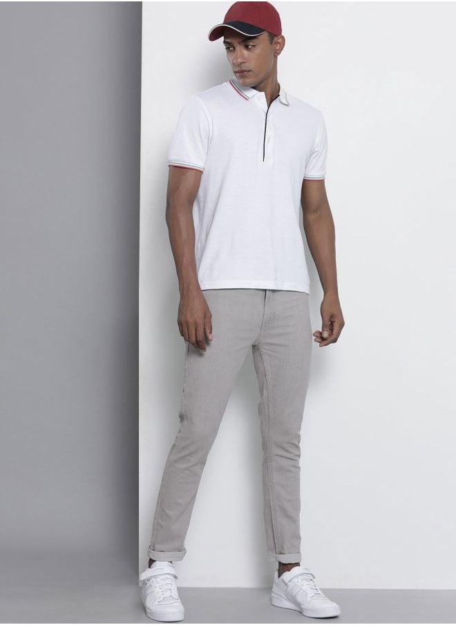 The Indian Garage Co - Men Slim Fit Solid Mid-Rise Stretchable Jeans - Image 1