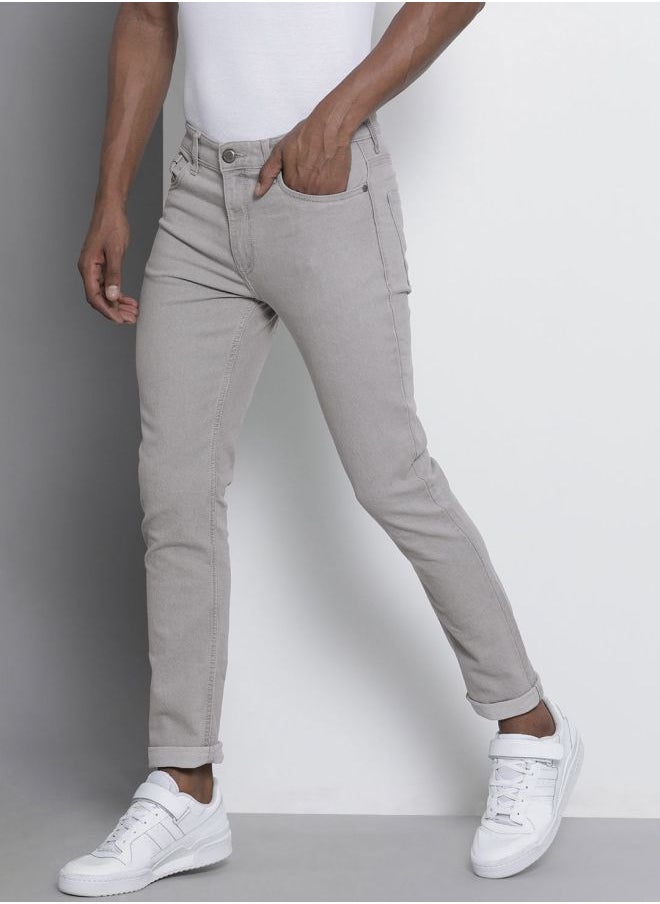 The Indian Garage Co Men Slim Fit Solid Mid-Rise Stretchable Jeans  - Image 2
