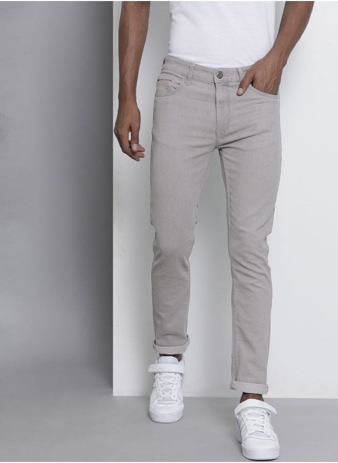 The Indian Garage Co Men Slim Fit Solid Mid-Rise Stretchable Jeans  - Image 1