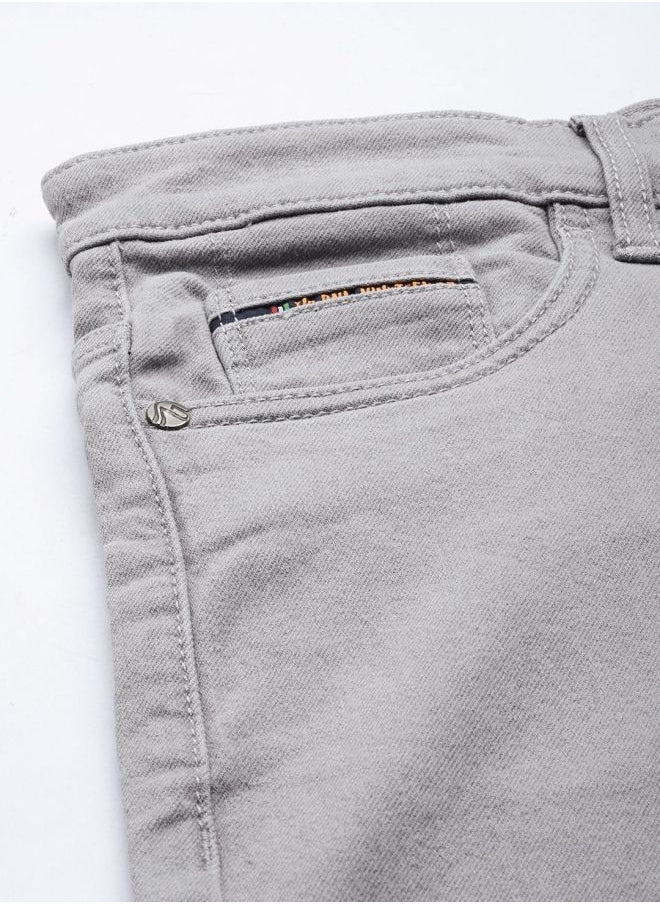 The Indian Garage Co Men Slim Fit Solid Mid-Rise Stretchable Jeans  - Image 4