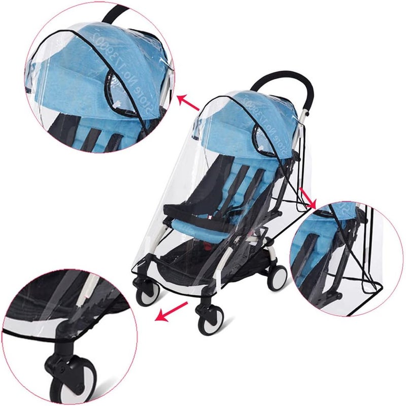 ROMIRUS غطاء مطري لعربة الأطفال من ROMIRUS درع حماية من الطقس متوافق مع عربات Babyzen YOYO 6 و YOYO - Image 3