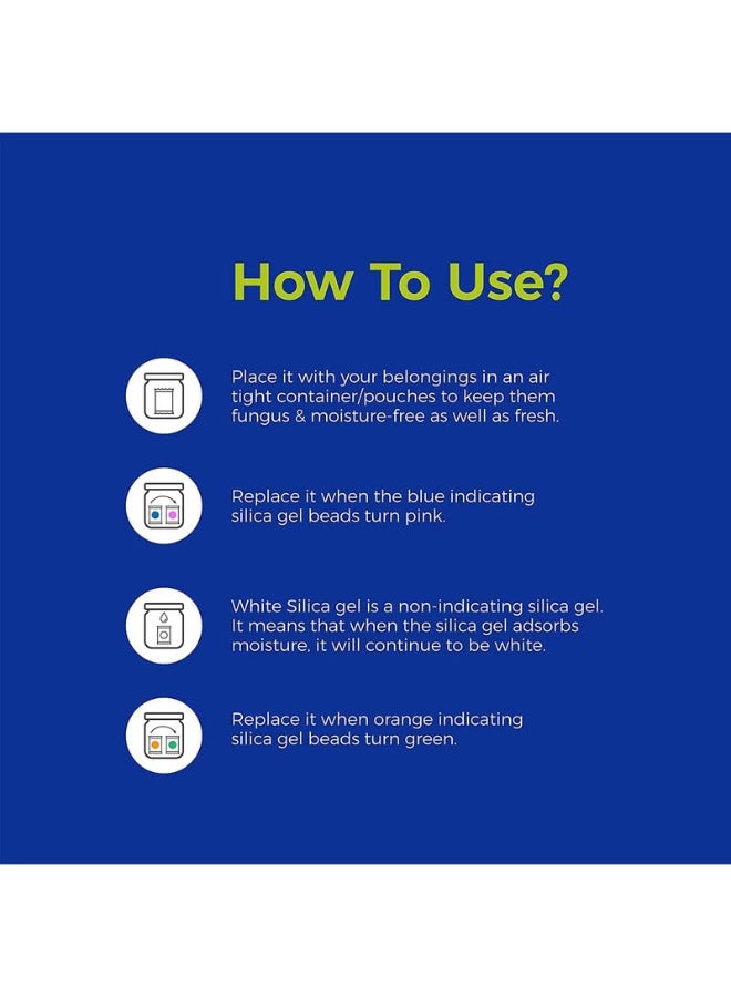 CILICAnT عبوات جل السيليكا من سيليكانت 1 جرام (250 قطعة) - مادة مجففة بيضاء ماصة للرطوبة للأجهزة الإلكترونية والأدوات والوثائق والملابس والتخزين | عبوات مزيلة للرطوبة ومضادة للروائح والفطريات | 1 جرام × 250 = 250 جرام - Image 4