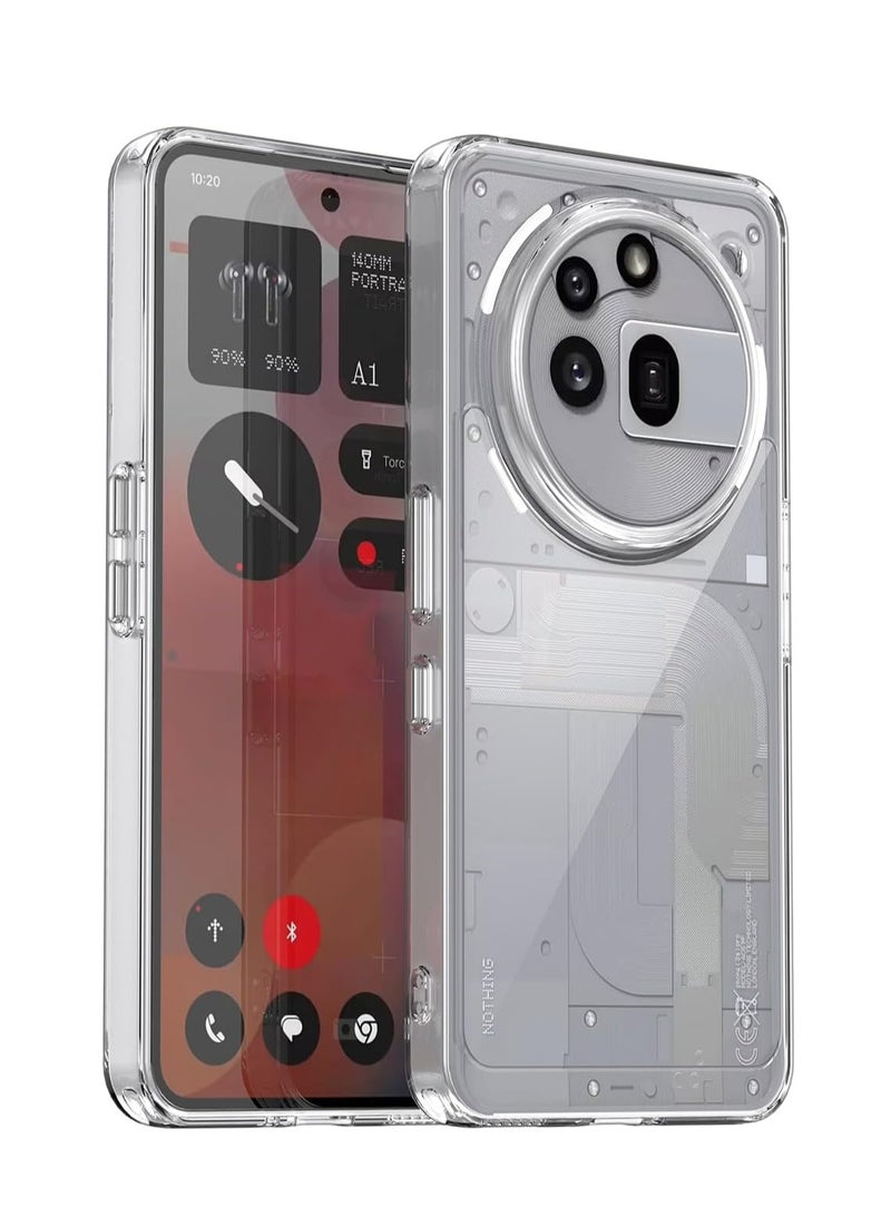 BORTONY Nothing Phone 3A Pro 5G Case Cover Anti-Scratch Shockproof Case Crystal Clear Soft Silicone Protective Cover for Nothing Phone 3A Pro 5G 6.7-inch - Image 1