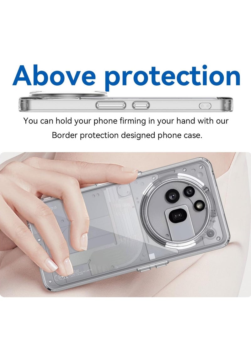 BORTONY Nothing Phone 3A Pro 5G Case Cover Anti-Scratch Shockproof Case Crystal Clear Soft Silicone Protective Cover for Nothing Phone 3A Pro 5G 6.7-inch - Image 2