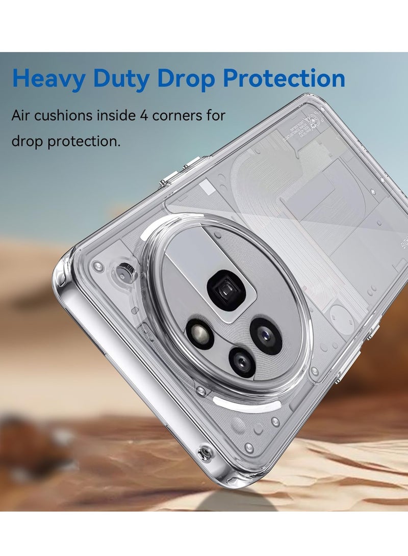 BORTONY Nothing Phone 3A Pro 5G Case Cover Anti-Scratch Shockproof Case Crystal Clear Soft Silicone Protective Cover for Nothing Phone 3A Pro 5G 6.7-inch - Image 3