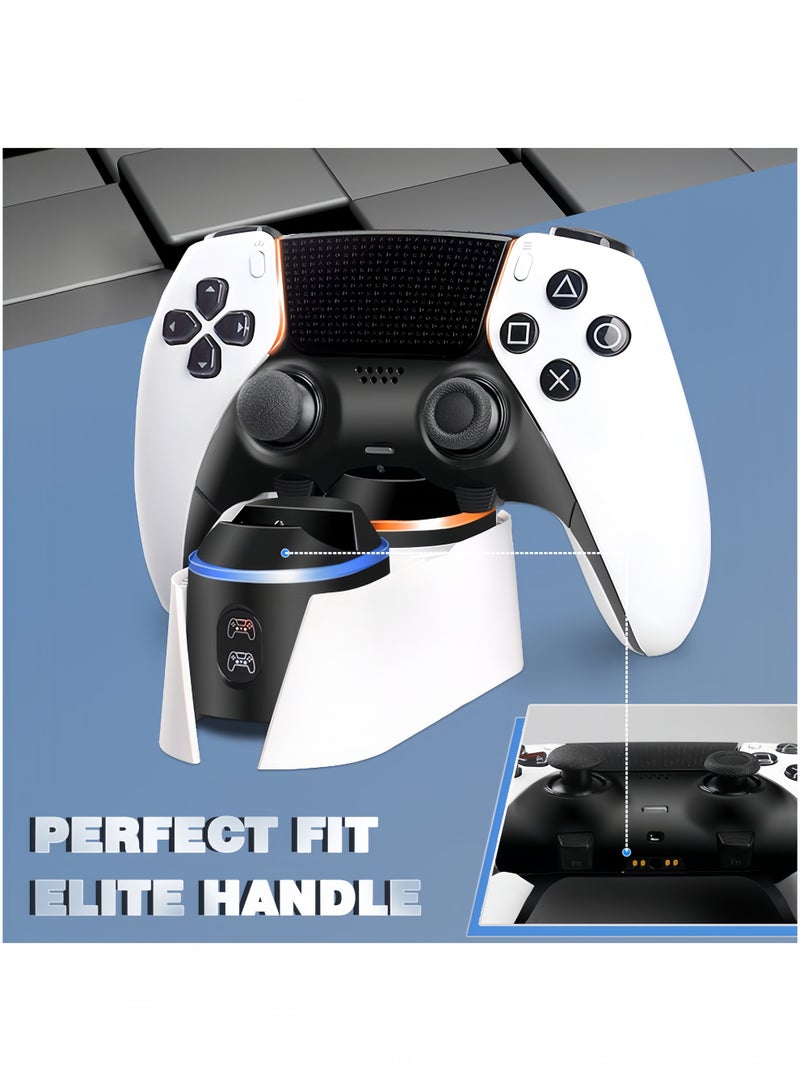 PS5 Controller Charging Station,PlayStation 5 Dualsense Charger Dock with Dual Stand,Upgrade PS5 Charger Accessory with Fast Charge Cable,PlayStation 5 Station,White - Image 2