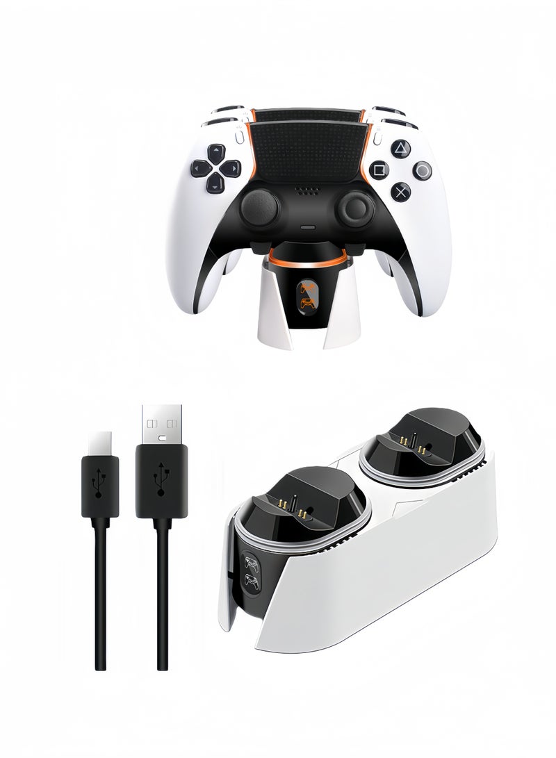PS5 Controller Charging Station,PlayStation 5 Dualsense Charger Dock with Dual Stand,Upgrade PS5 Charger Accessory with Fast Charge Cable,PlayStation 5 Station,White - Image 4