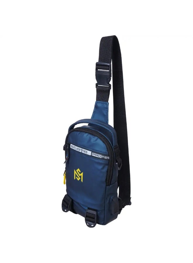 شنطة كروس ووتر بروف للرجال، 2 سوستة، 25×15 سم - بترولي - Image 3