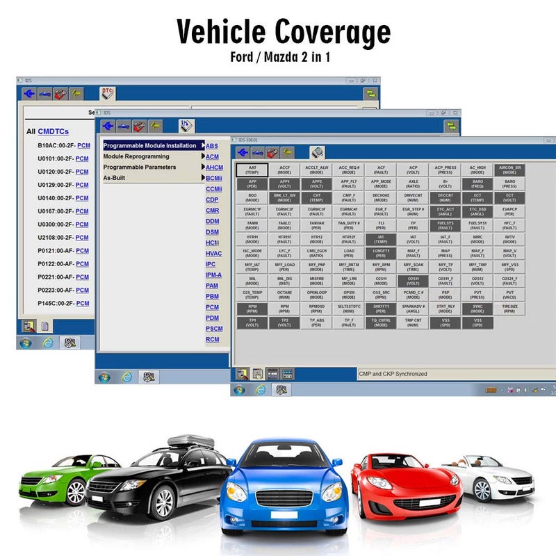 Vxdiag Vcx Nano Compatible For Ford/Mazda 2 In 1 Diagnostic Tool With Ids Programming Tool Red - Image 5
