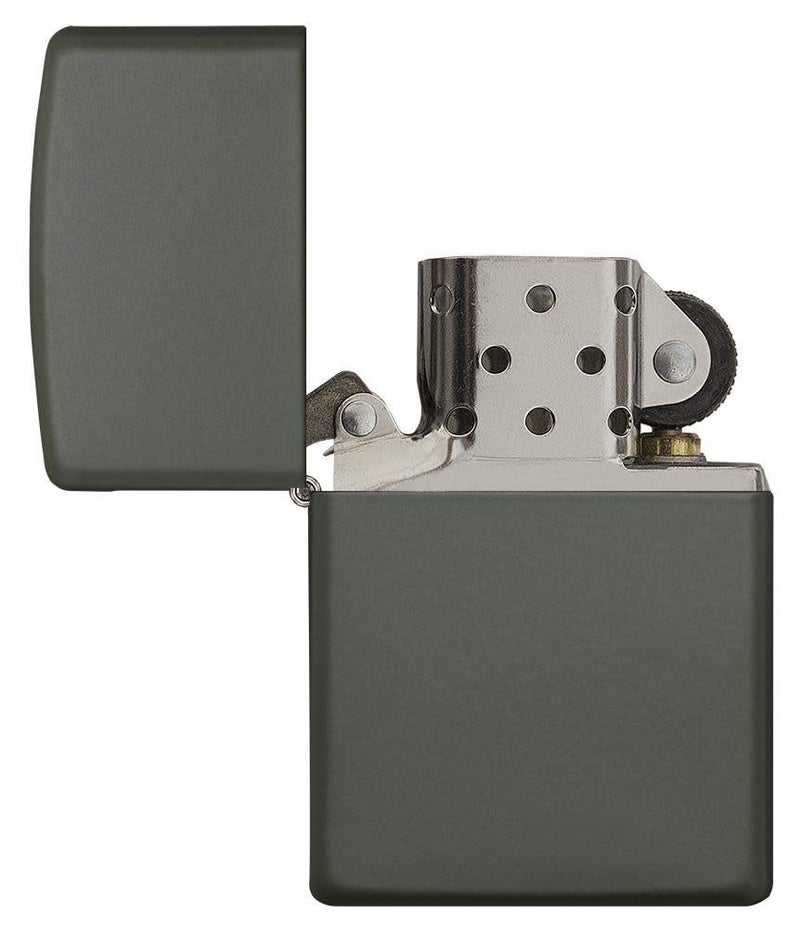 Zippo ولاعة زيبّو خضراء غير لامعة - Image 4