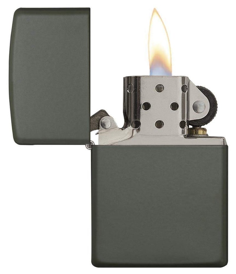 Zippo ولاعة زيبّو خضراء غير لامعة - Image 3