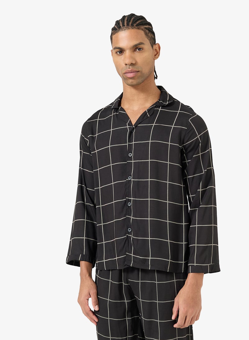 سفنتي فايف طقم بيجامة قميص وبنطلون - Image 3