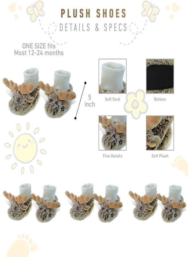 Puzzled Moose Super Soft Plush Baby Shoes - Wild Animals Collection 5" Inch Unique Loveable Gift (5760) - Image 3