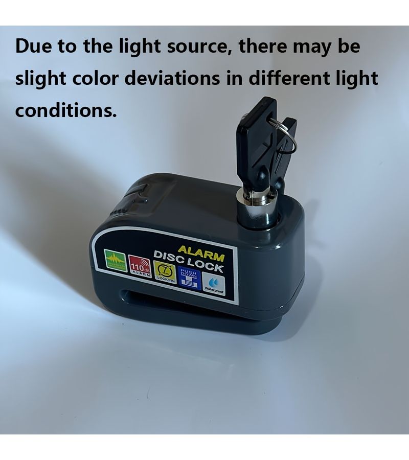 Black High Grade Alarm Disc Brake Lock For Electric Scooter Tricycle With Aluminum Alloy Body Durable Rust Proof Anti Theft - Image 5