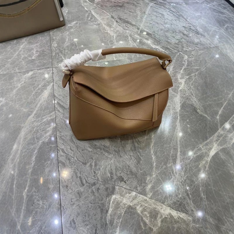 2024 Bag New Handmade Women'S Bag 24Cm Geometric Bag Splicing Bag Pillow Bag Shoulder Crossbody Handbag - Image 3
