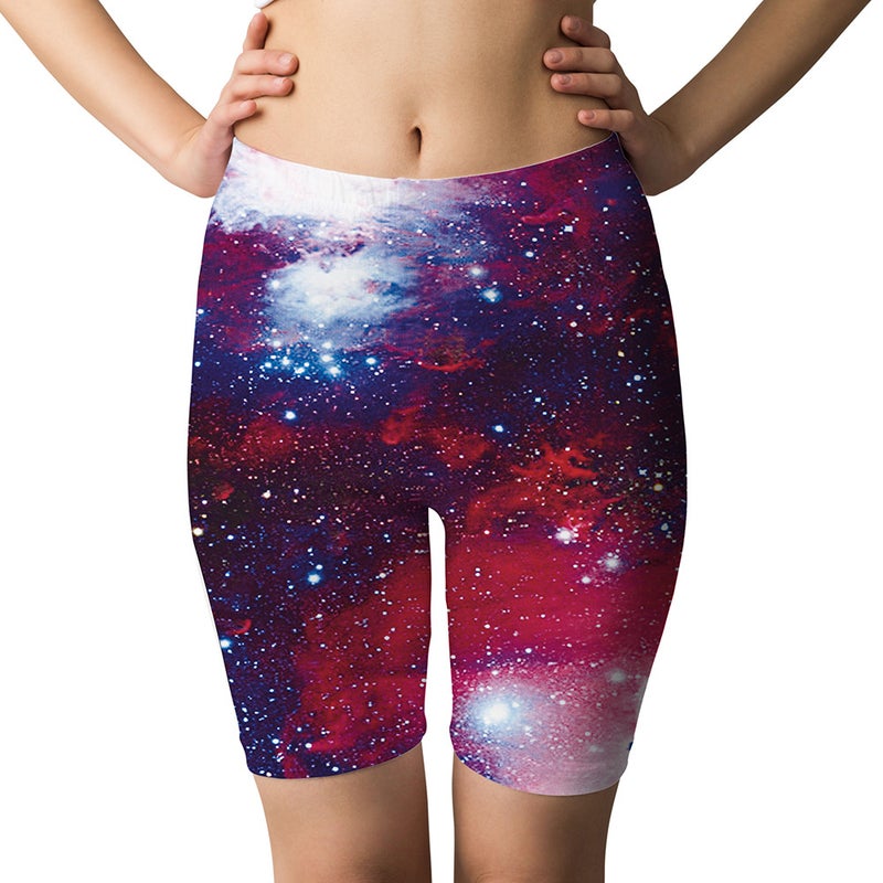 New 3D Digital Printing Starry Sky Sports Yoga Shorts To Map Printing - Image 2
