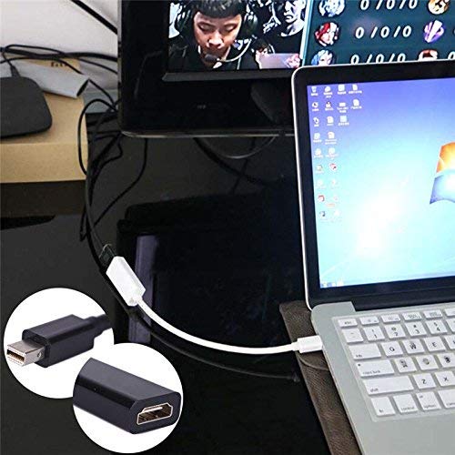 ATEVON Mini DisplayPort to HDMI Adapter – Pack of 2 Mini DP Male to HDMI Female Converter Cable for Monitor, Projector, TV, Compatible with MacBook, Laptop, PC, Full HD 1080p Output (Black) - Image 4