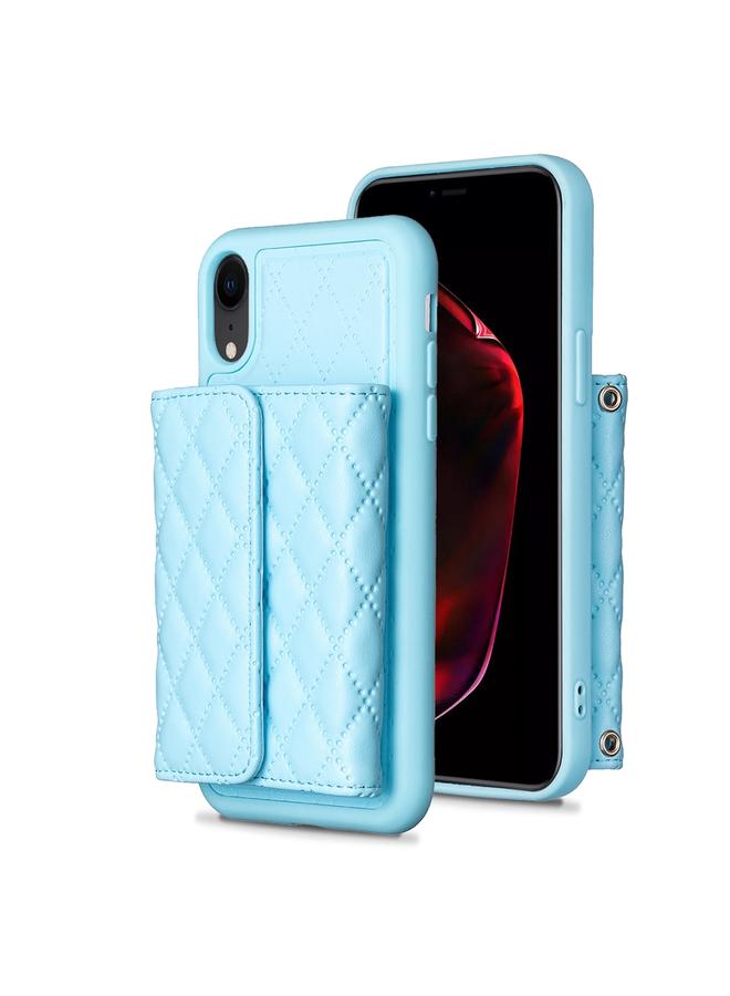 اس-توب جراب هاتف iPhone XR بمحفظة أفقية من الجلد على شكل معين - Image 1