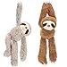 Queekay 2 Packs Sloth Stuffed Animal Hanging 18 Inch Three Toed Sloth Plush Toy with Hook and Loop Hands for Teens Adults Gifts DecorsGray Dark Brown - Image 4